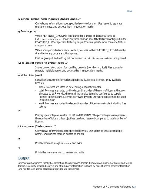 Platform LSF Command Reference - SAS