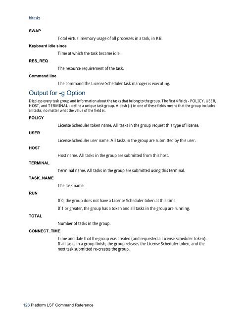 Platform LSF Command Reference - SAS