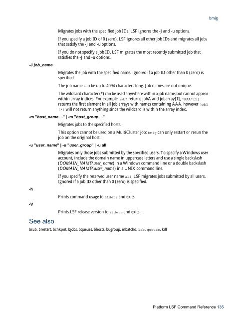 Platform LSF Command Reference - SAS