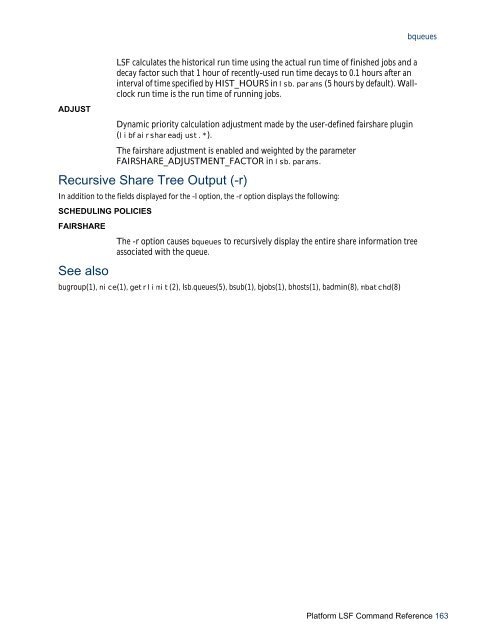 Platform LSF Command Reference - SAS