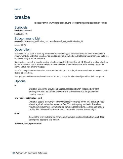 Platform LSF Command Reference - SAS