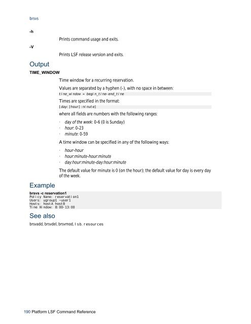 Platform LSF Command Reference - SAS