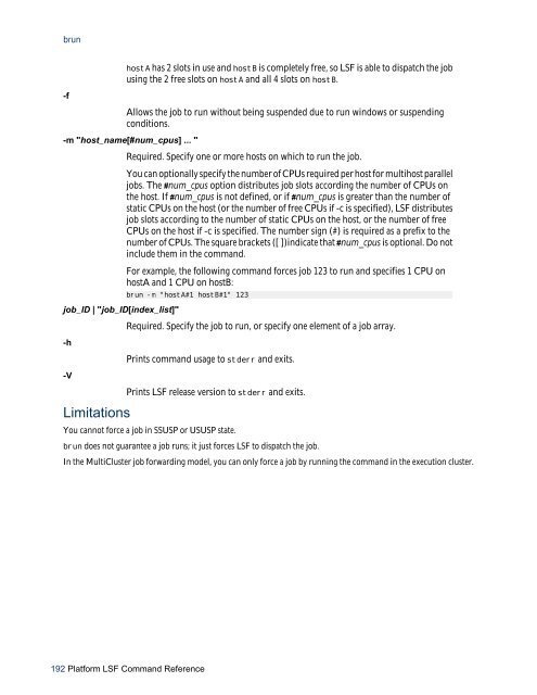 Platform LSF Command Reference - SAS