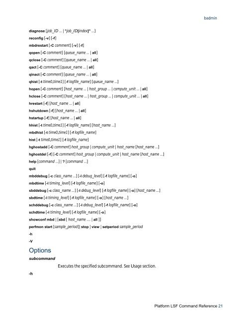 Platform LSF Command Reference - SAS