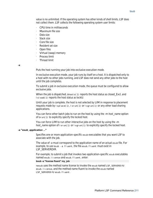 Platform LSF Command Reference - SAS