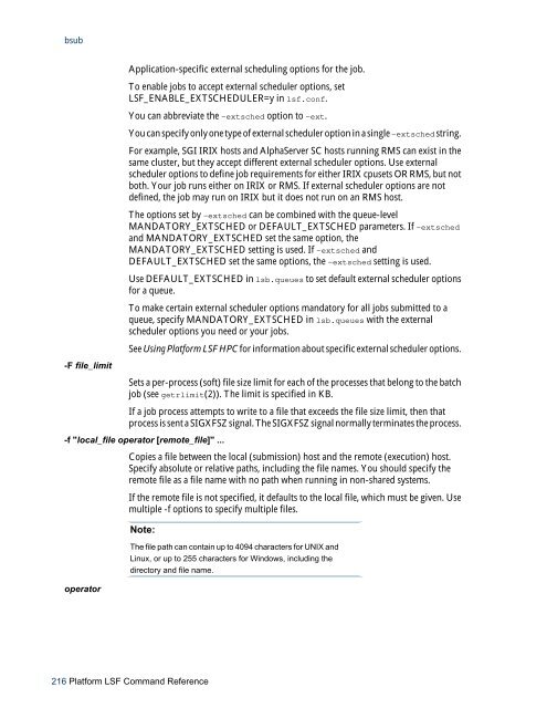 Platform LSF Command Reference - SAS