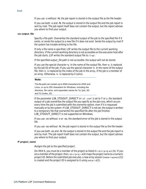 Platform LSF Command Reference - SAS