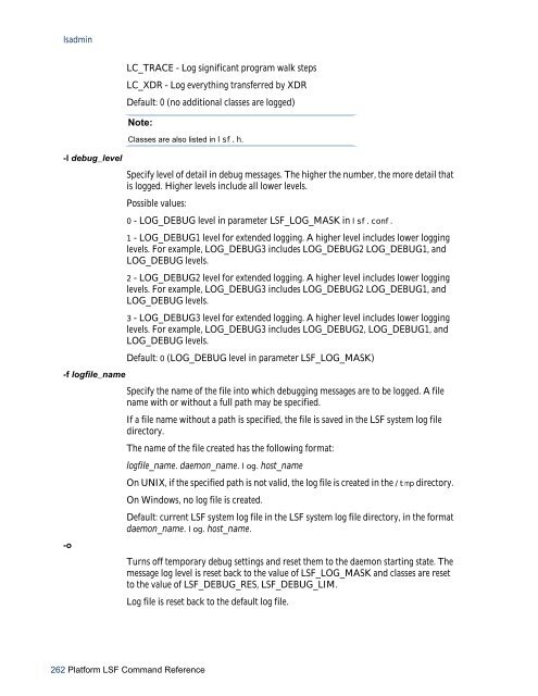 Platform LSF Command Reference - SAS