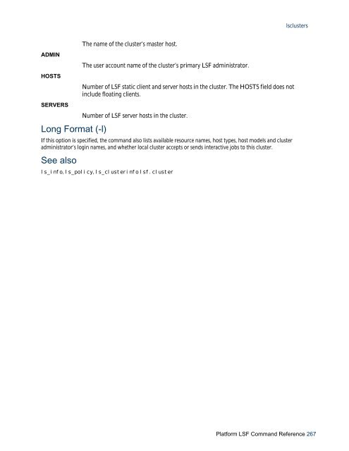 Platform LSF Command Reference - SAS