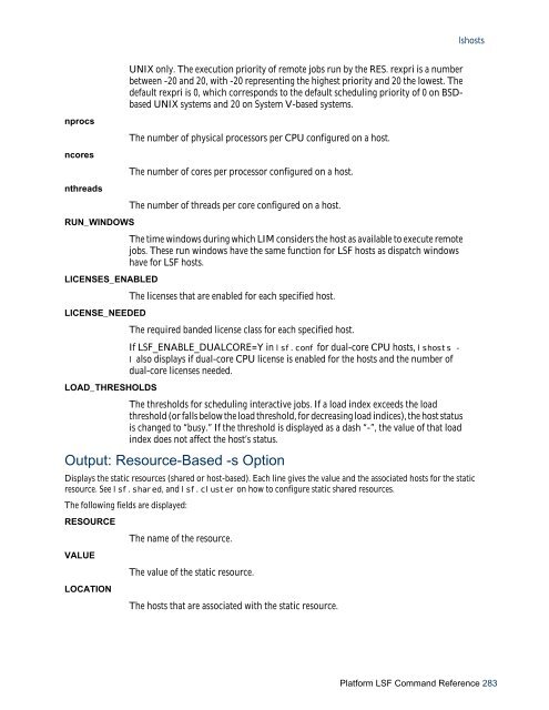 Platform LSF Command Reference - SAS