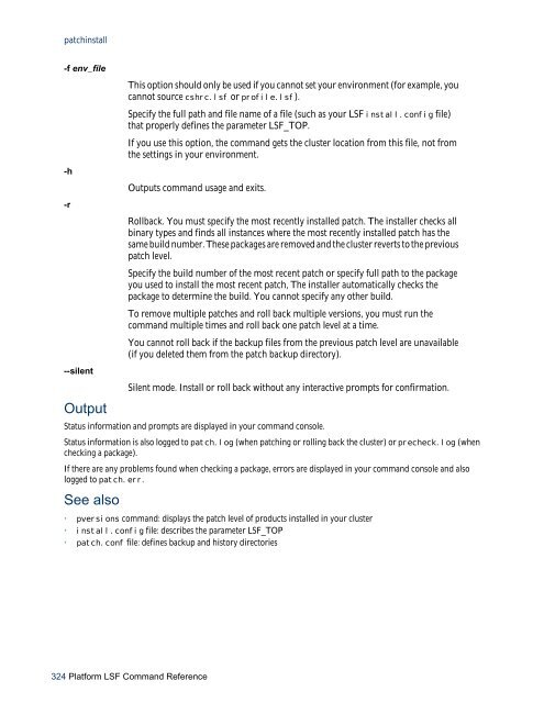 Platform LSF Command Reference - SAS