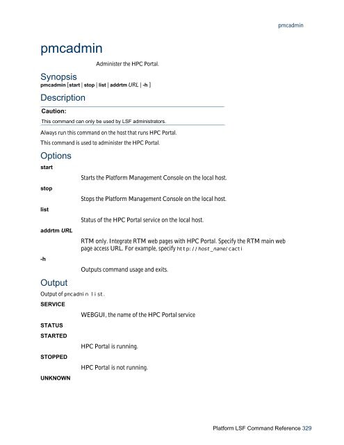 Platform LSF Command Reference - SAS