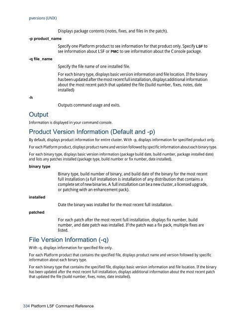 Platform LSF Command Reference - SAS