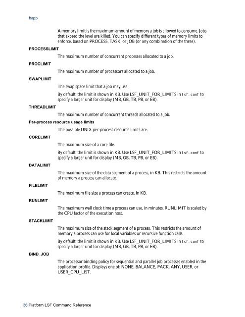 Platform LSF Command Reference - SAS