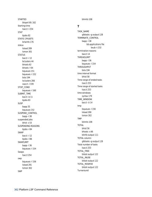 Platform LSF Command Reference - SAS