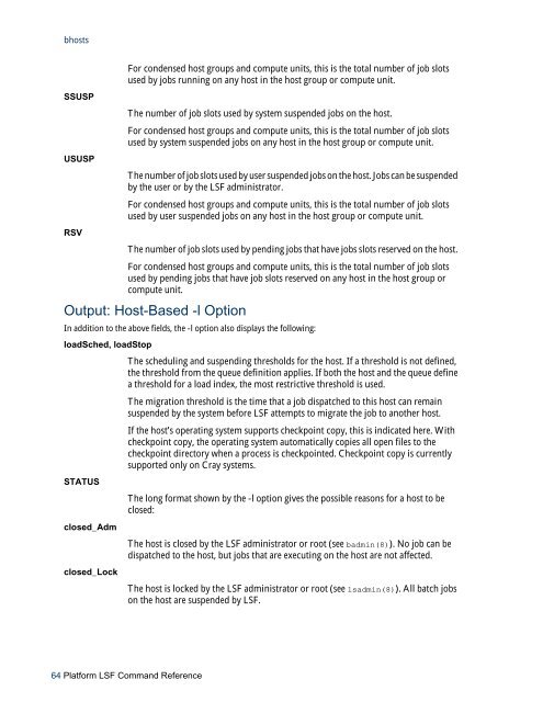 Platform LSF Command Reference - SAS