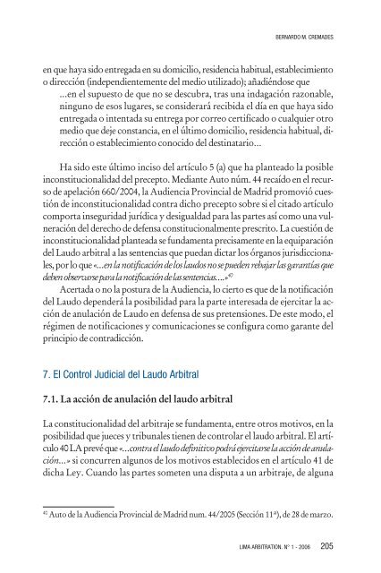 El Arbitraje en la Doctrina Constitucional Española - lima arbitration