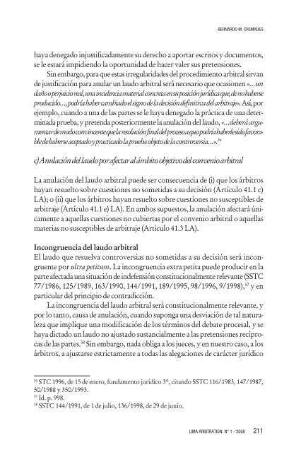 El Arbitraje en la Doctrina Constitucional Española - lima arbitration