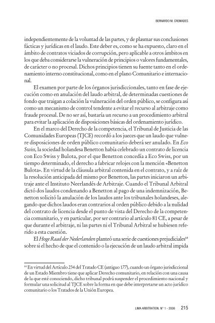 El Arbitraje en la Doctrina Constitucional Española - lima arbitration