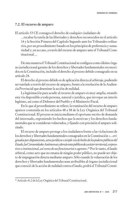 El Arbitraje en la Doctrina Constitucional Española - lima arbitration