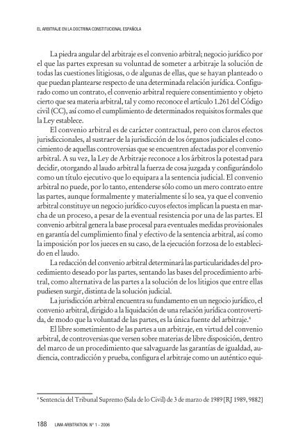 El Arbitraje en la Doctrina Constitucional Española - lima arbitration