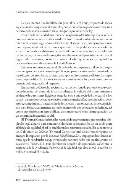 El Arbitraje en la Doctrina Constitucional Española - lima arbitration