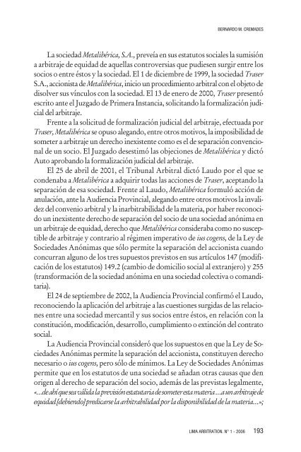 El Arbitraje en la Doctrina Constitucional Española - lima arbitration