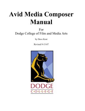 Avid Media Composer Manual - Chapman University