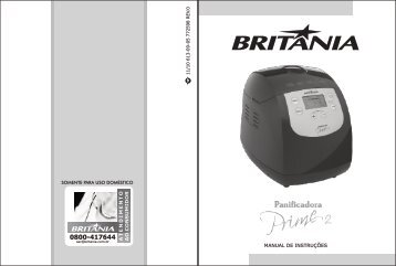 613 09 05 Rev1 Folheto de Instruções Panificadora ... - Britânia