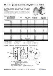 P5 Series Ovoid Geared AC Synchronous Motors - Mclennan Servo ...