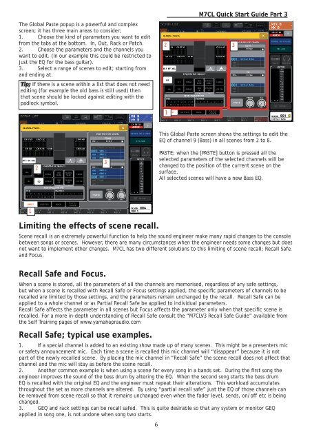 M7CL V3 Quick Start Guide Part3 - Yamaha Downloads