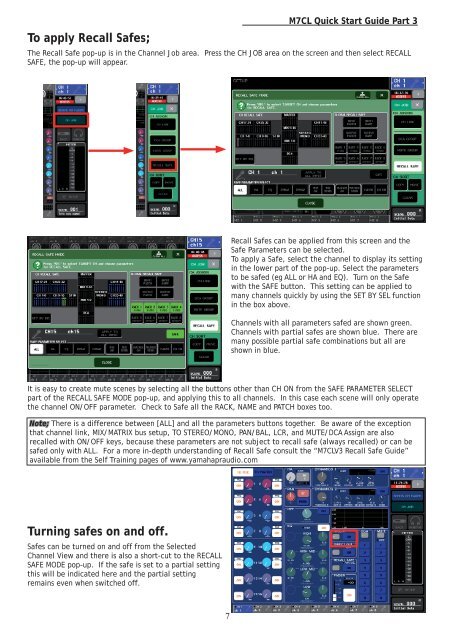 M7CL V3 Quick Start Guide Part3 - Yamaha Downloads