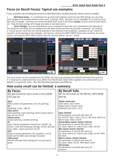 M7CL V3 Quick Start Guide Part3 - Yamaha Downloads