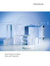 Quartz Glass for Optics Data and Properties - Heraeus Quarzglas