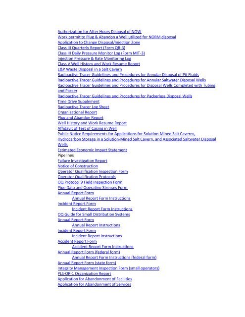 Louisiana Oil and Gas Laws and Regulations - CAST