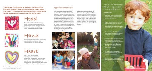 View the Dunannie Nursery leaflet. - Bedales Schools