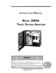 306WA - Analog trace oxygen analyzer - Teledyne Analytical ...