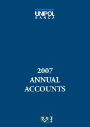 2007 ANNUAL ACCOUNTS - Unipol Banca