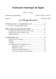 Traitement NumÃ©rique du Signal Le Filtrage Recursif - PRIMA