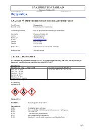 SÄKERHETSDATABLAD Bryggsmörja - Claessons trätjära
