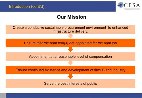 Procurement of Consulting Engineering Services - Cesa