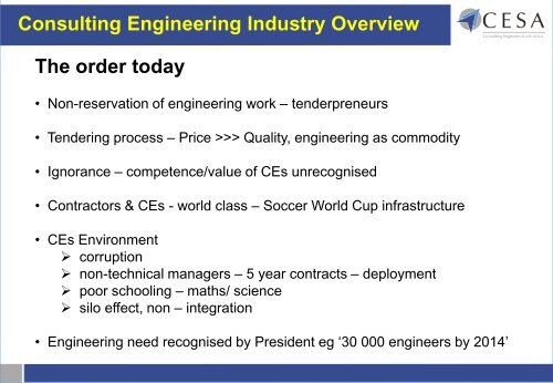 Procurement of Consulting Engineering Services - Cesa