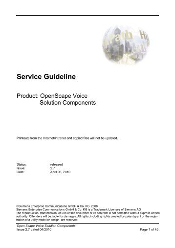 Service Guideline