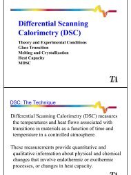 Differential Scanning Calorimetry (DSC)