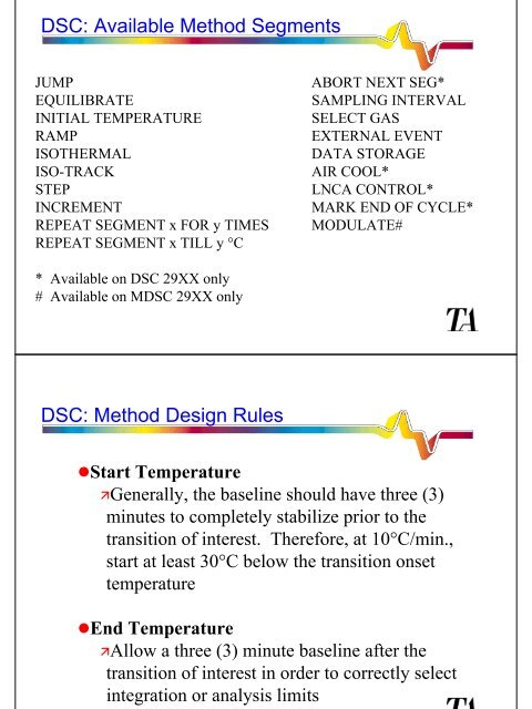 Differential Scanning Calorimetry (DSC)