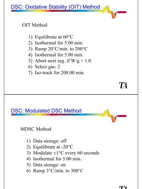 Differential Scanning Calorimetry (DSC)