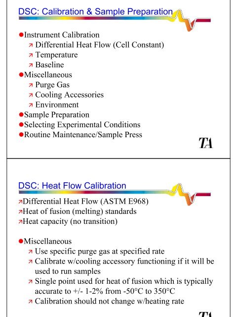 Differential Scanning Calorimetry (DSC)