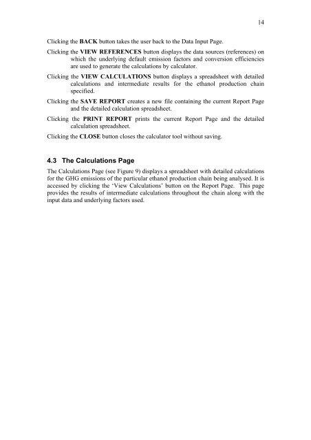 BIOETHANOL GREENHOUSE GAS CALCULATOR - HGCA