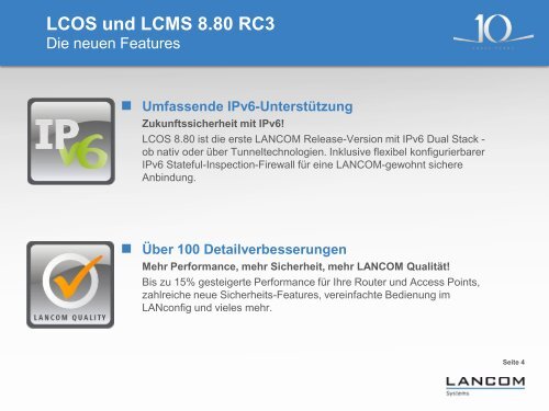 Kurzvorstellung LCOS und LCMS 8.80 RC3 - LANCOM Systems