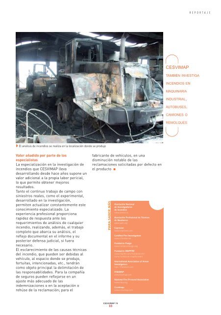InvestigaciÃ³n de incendios en vehÃ­culos - Revista Cesvimap